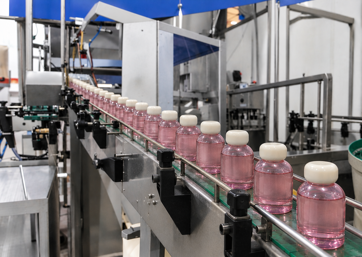 Automated fragrance filling and assembly line for OEM and private label production at GT Industrial Cosmetic